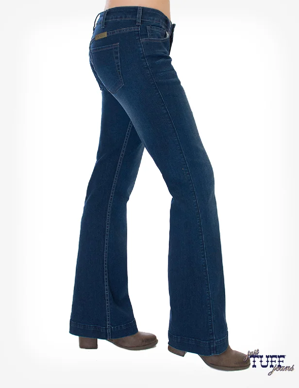 Cowgirl Tuff Womens Medium Wash Cotton Blend Jeans Just Tuff Refined Women's Hand - crafted