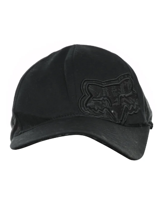 Black Embroidered Cap - XS Classic Women's Pin - striped