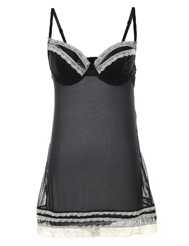 Black & White Lace Babydoll - S Sharp Women's Italian