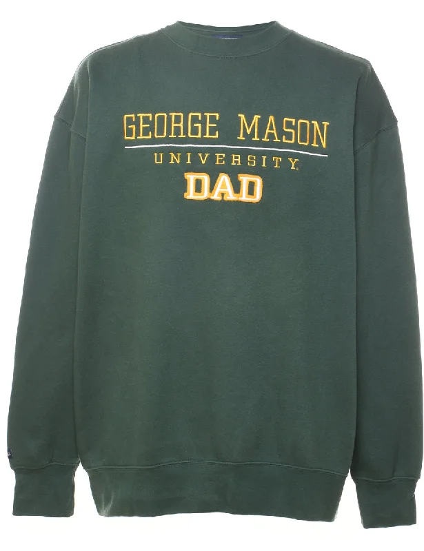 Jansport George Mason University Dad Embroidered Sweatshirt - XL Casual Women's Loose - fitting