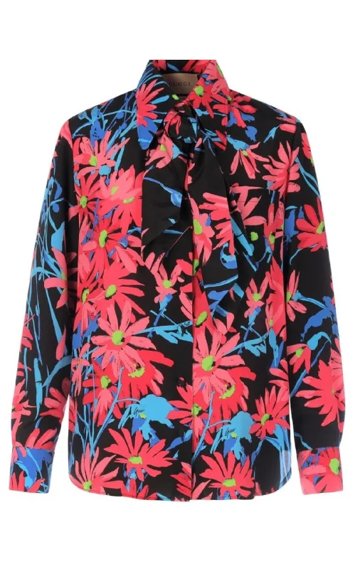 x Ken Scott Floral Print Silk Shirt Gym