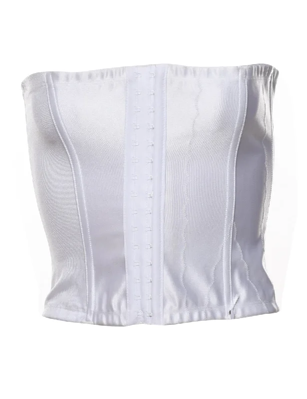 White Boned Bandeau Corset - S Australian Beach