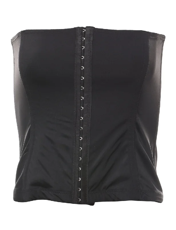 Black Classic Boned Corset - S Athletic Women's 