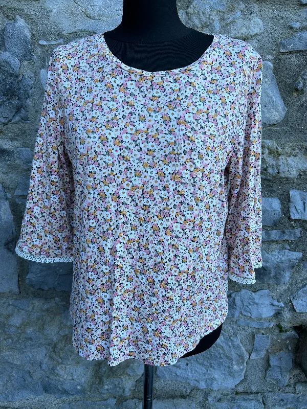 Pink floral top uk 12-14 Sophisticated Women's 