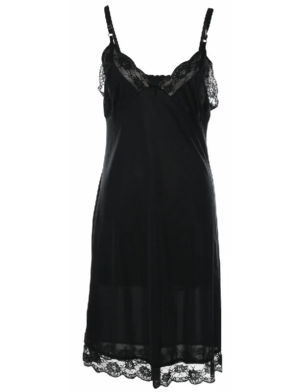 Black Lace Slip - S Modern Women's 